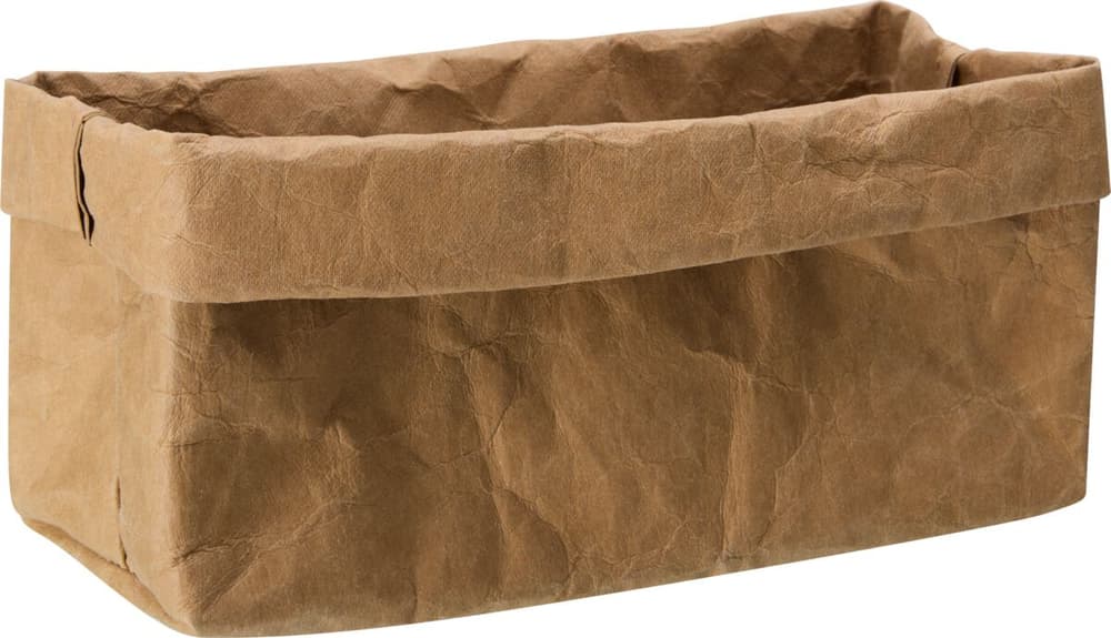 ARN Corbeille de rangement ARN Corbeille de rangement 450918000200 Couleur Brun Dimensions L: 12.0 cm x P: 12.0 cm x H: 25.0 cm Photo no. 1