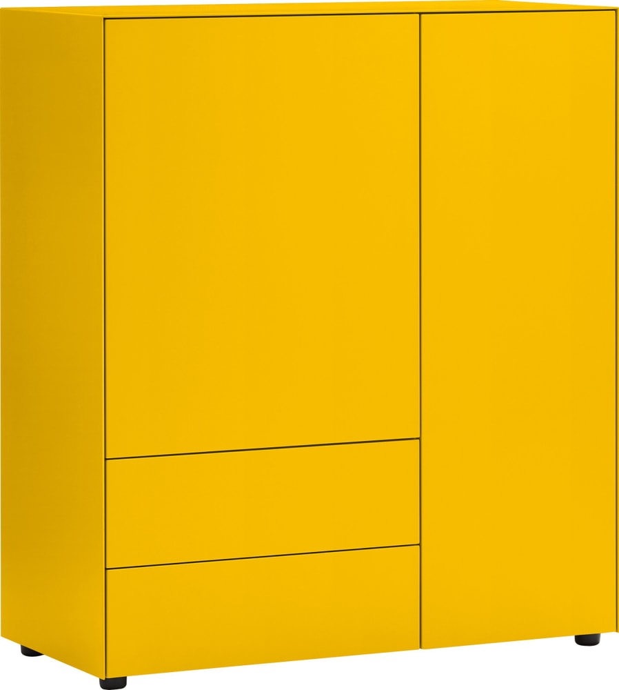 LUX Highboard 400840700050 Grösse B: 100.0 cm x T: 46.0 cm x H: 111.5 cm Farbe Gelb Bild Nr. 1