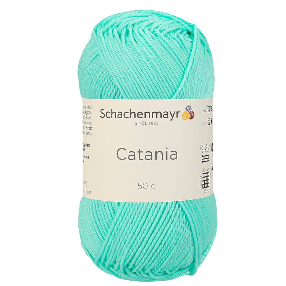 Lana Catania Lana vergine Schachenmayr 667089100080 Colore Menta Dimensioni L: 12.0 cm x L: 9.0 cm x A: 5.0 cm N. figura 1