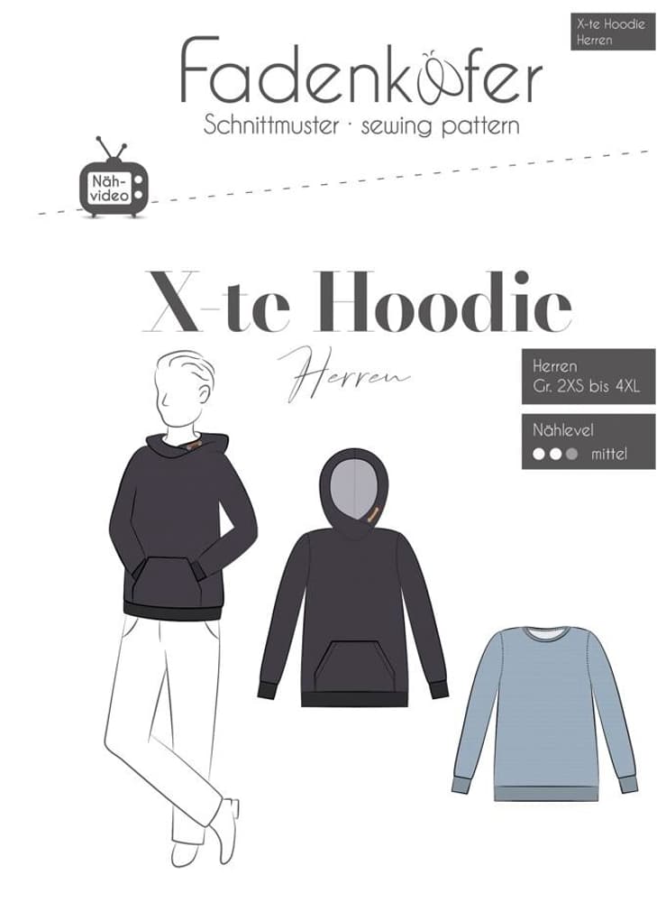 Papierschnittmuster Hoodie Schnittmuster Fadenkäfer 669700125669 Bild Nr. 1