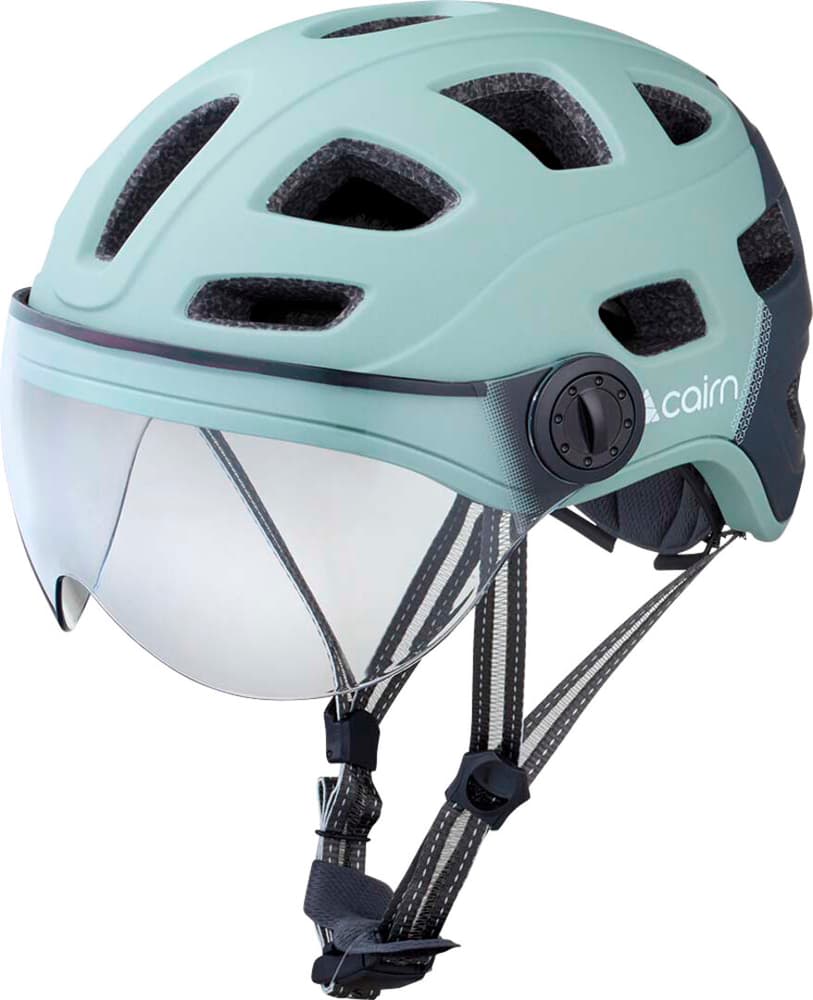 Quartz transparent Visor LED USB Casco da bicicletta Cairn 472469052225 Taglie 52-58 Colore acqua N. figura 1