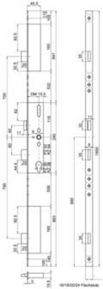 Serrature a più punti di chiusura MSL FlipLock Basis 23421 Serrature multipunto MSL 669700112617 N. figura 1