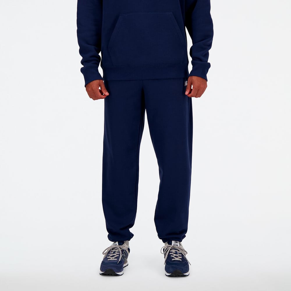 Sport Essentials French Terry Jogger Pantalone da allenamento New Balance 474188300643 Taglie XL Colore blu marino N. figura 1