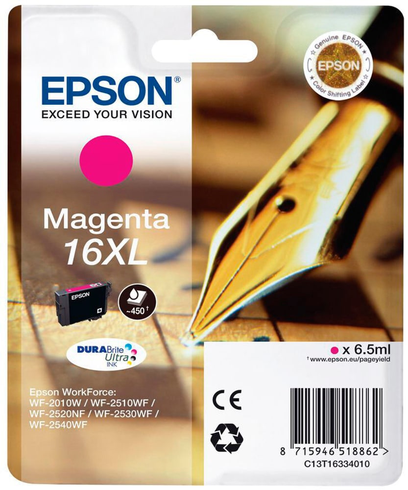 16 XL magenta Cartouche d’encre Epson 796081000000 Photo no. 1