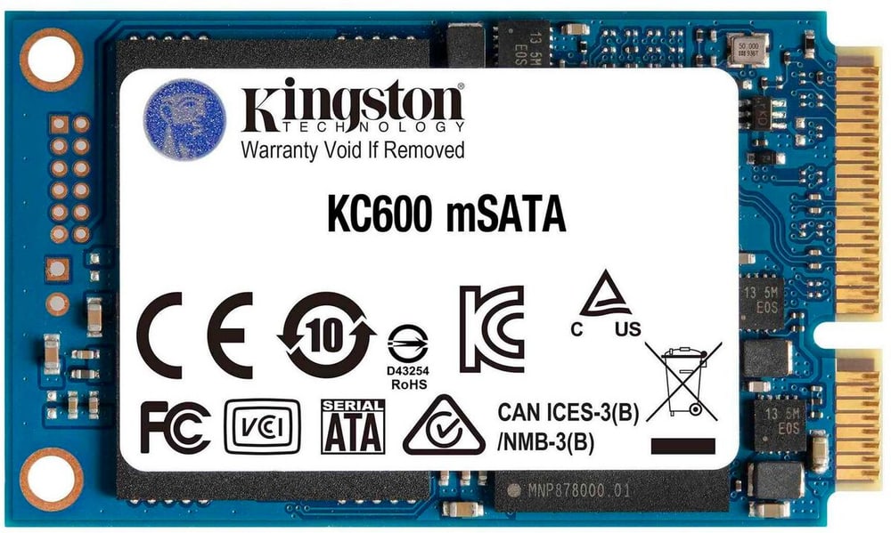 KC600 mSATA SATA 1024 GB Disque dur SSD interne Kingston 785302409642 Photo no. 1