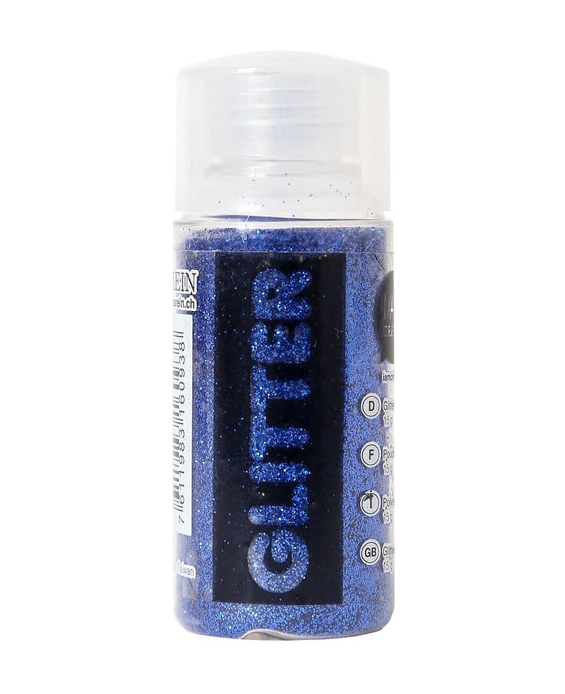 Glitter fein 15 g, blau Colle scintillante I AM CREATIVE 665750800000 Photo no. 1