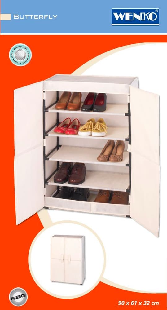 Armoire À Chaussures Butterfly 15 Paires WENKO 67523170000016 Photo n°. 1