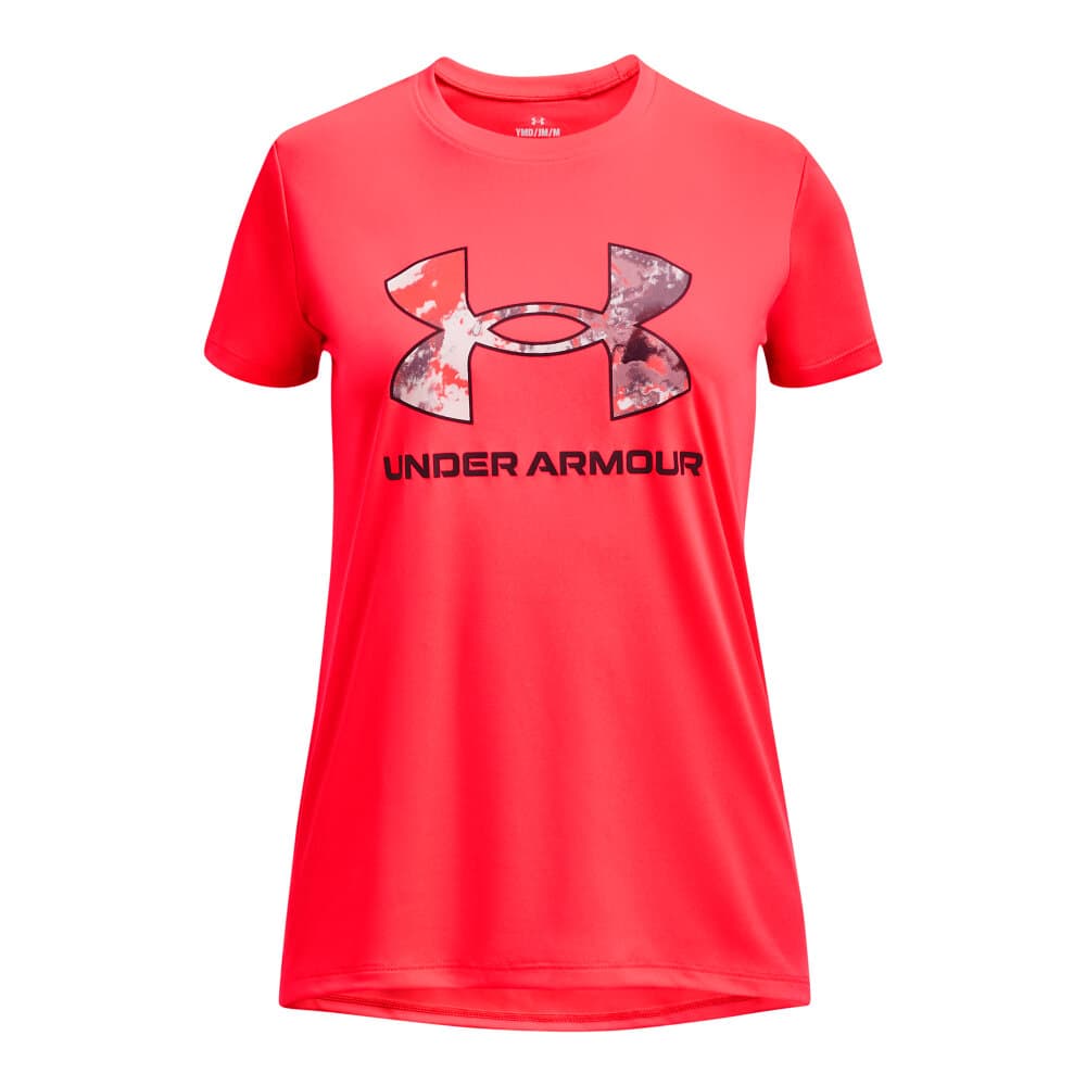 Tech Print T-Shirt Under Armour 469326414057 Grösse 140 Farbe koralle Bild-Nr. 1