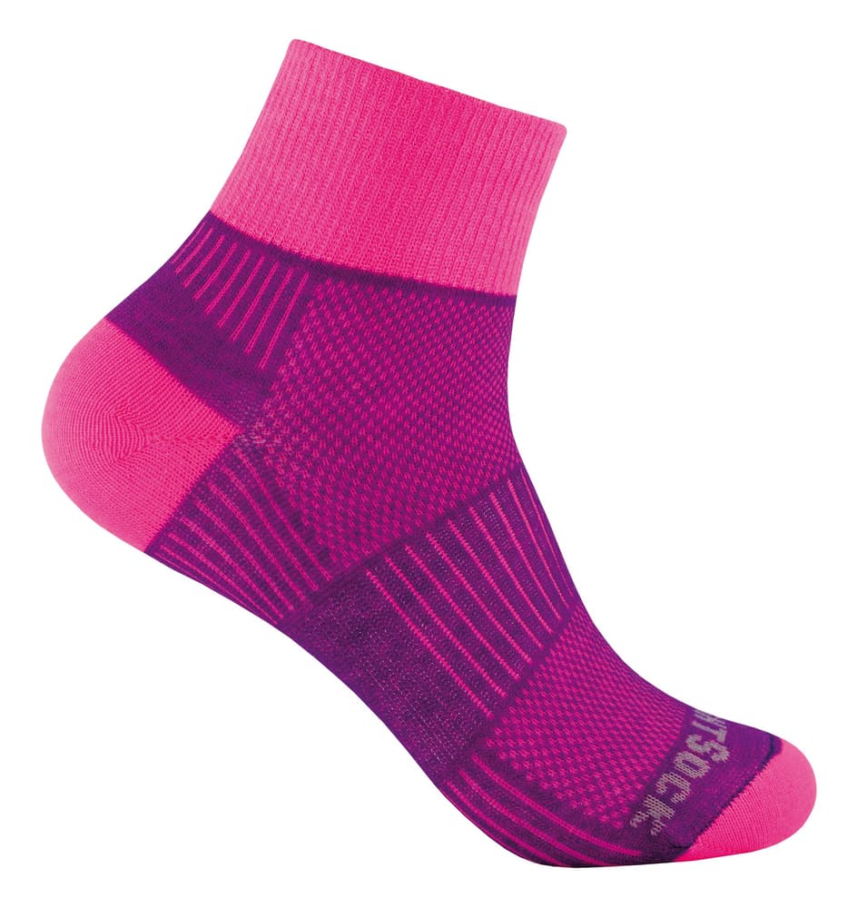 Coolmesh II Quarter Chaussettes Wrightsock 497185465629 Taille 37-41.5 Couleur magenta Photo no. 1