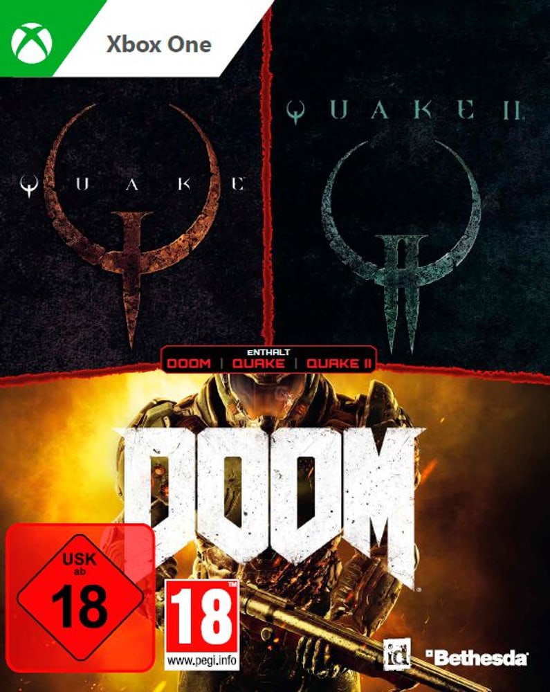 XONE - id Action Pack Vol. 4 (Quake [Enhanced] + Quake 2 [Enhanced]) - Bonus: DOOM (2016) Game (Box) 785302414002 N. figura 1