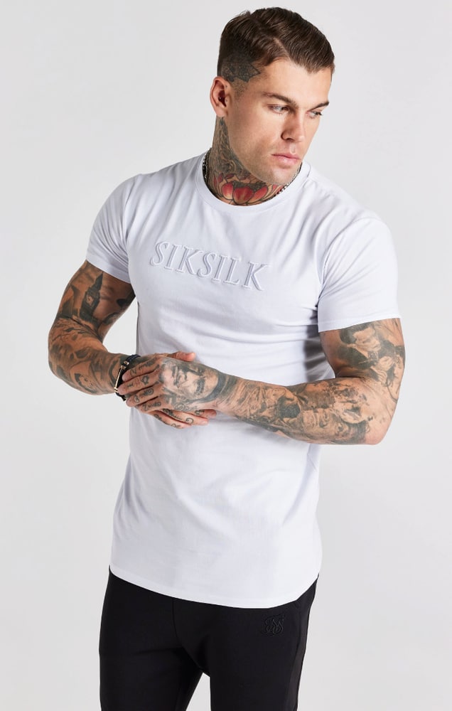 Embroidered Gym T-Shirt T-shirt SikSilk 474112000610 Taille XL Couleur blanc Photo no. 1