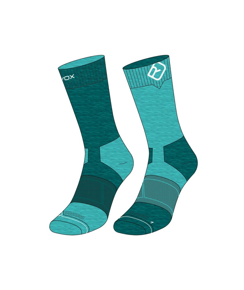 Alpine Mid Socks W Calze Ortovox 477104539141 Taglie 39-41 Colore blu chiaro N. figura 1
