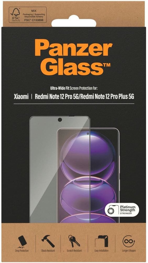 Ultra Wide Fit Redmi Note 12 Pro / 12 Pro+ Smartphone Schutzfolie Panzerglass 785300196579 Bild Nr. 1
