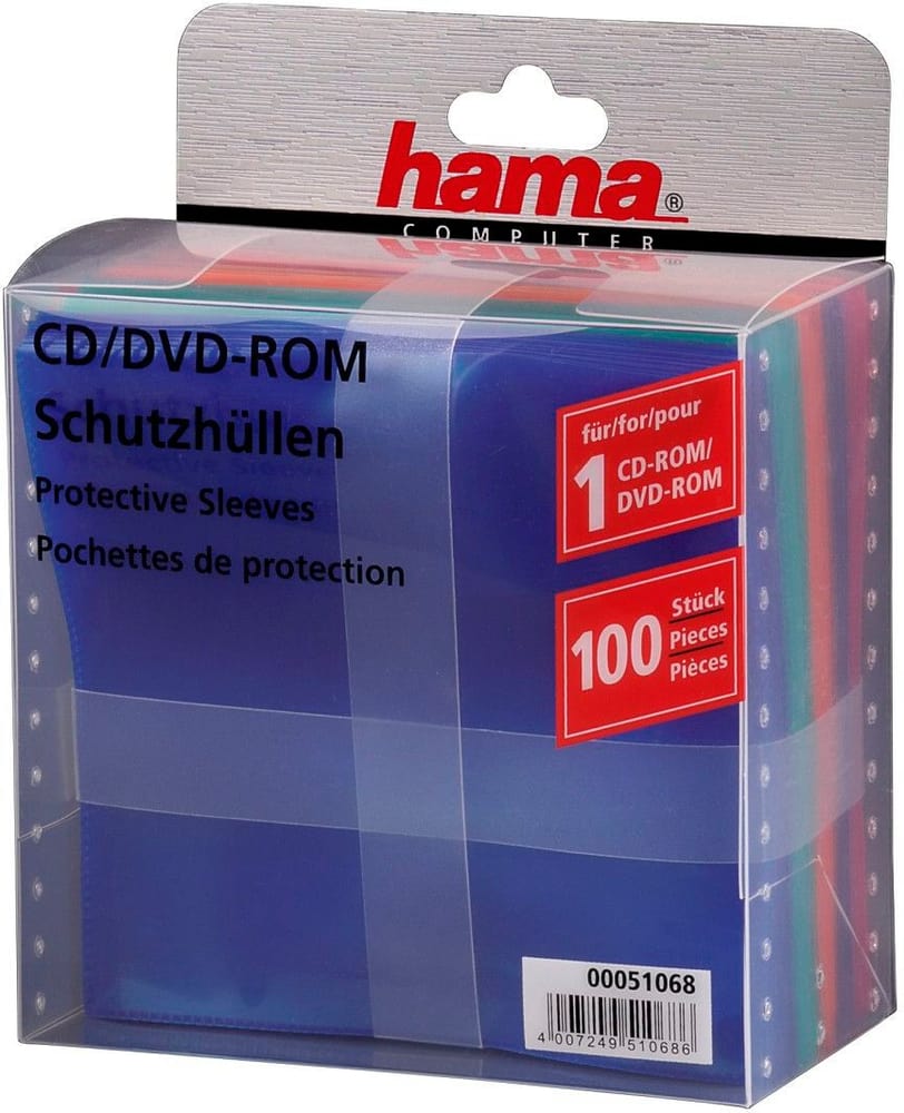 Boîtiers vides pour CD-ROM/DVD-ROM, 100, colorés Boîtier vide pour médias optiques Hama 785300172340 Photo no. 1