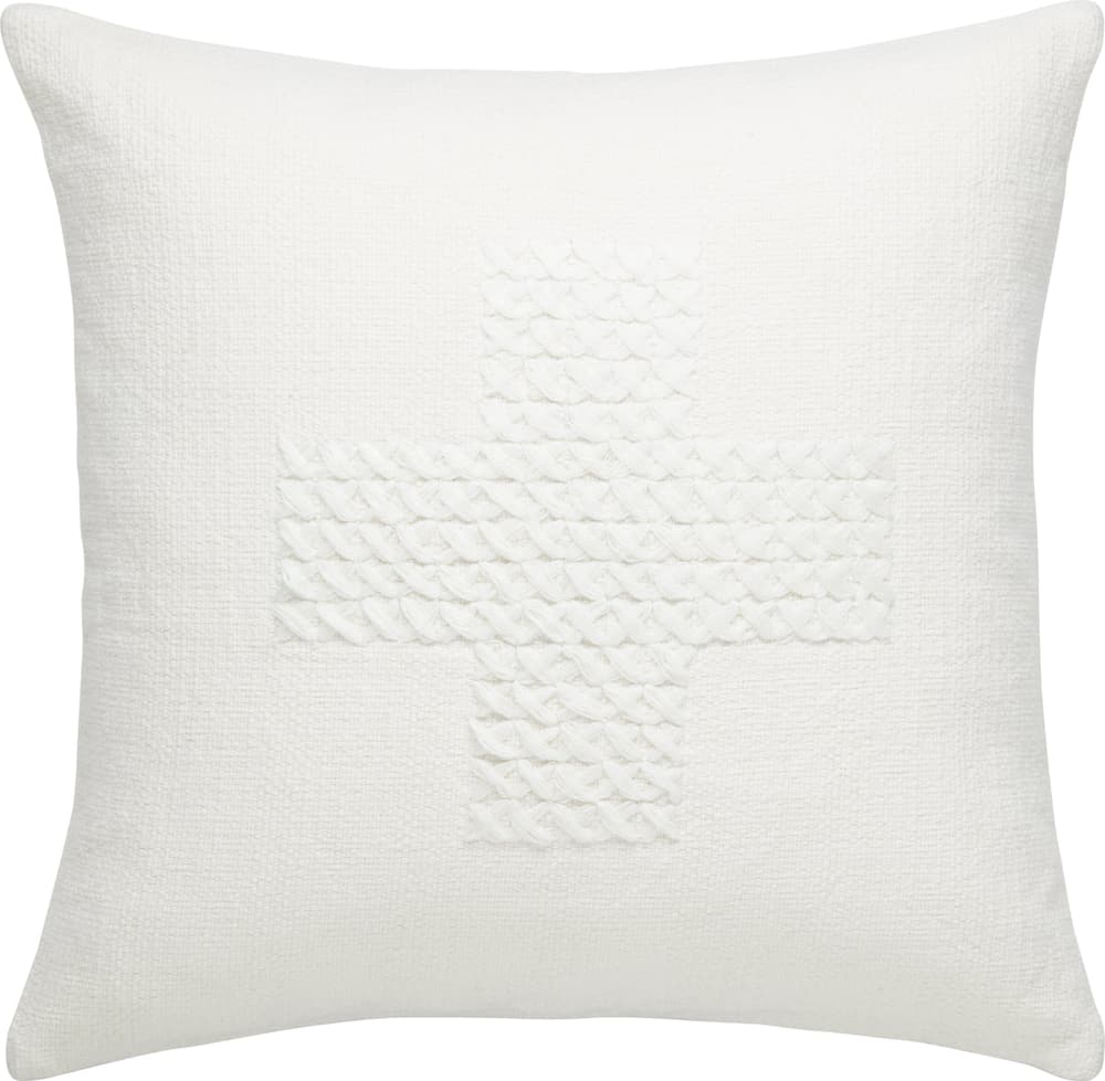 HELVETIA Coussin décoratif 450917404510 Couleur Blanc Dimensions L: 45.0 cm x H: 45.0 cm Photo no. 1