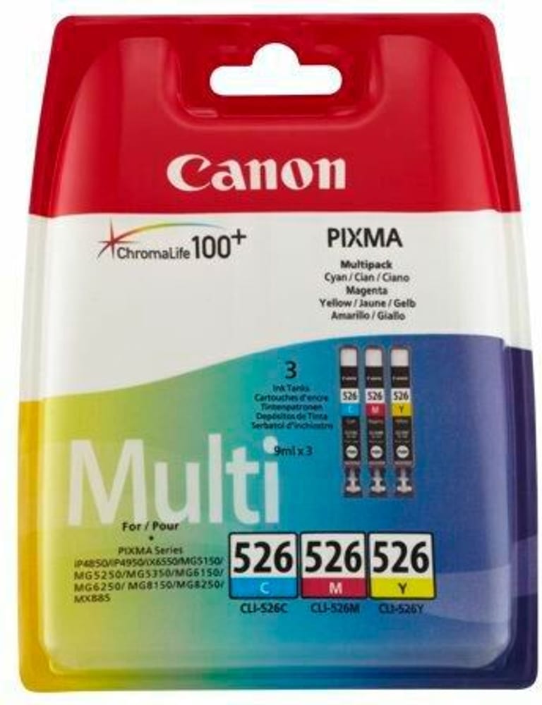 Canon CLI-526 Multipack CMY Tintenpatrone Canon 798346000000 Bild Nr. 1