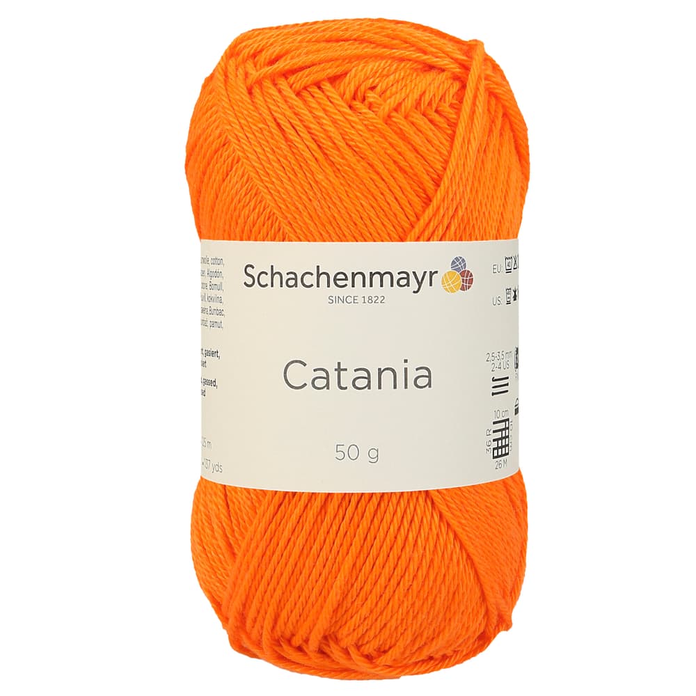 Wolle Catania Wolle Schachenmayr 667089100015 Farbe Orange Grösse L: 12.0 cm x B: 5.0 cm x H: 5.0 cm Bild Nr. 1