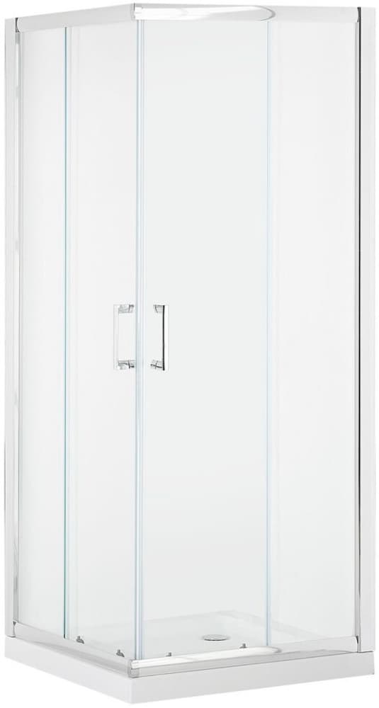 Box doccia in vetro temperato struttura argento 90 x 90 x 185 cm TELA Schermo doccia Beliani 759236200000 N. figura 1