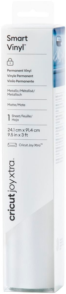 Joy Xtra Film de vinyle Joy Xtra Smart permanent 24.1 x 91.4 cm, argenté Matériaux pour traceurs de découpe Cricut 669610100000 Photo no. 1