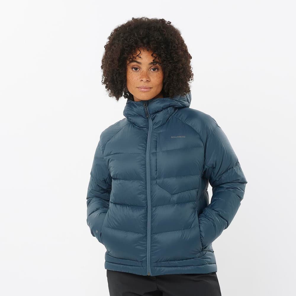 Outline Down Hooded Giacca in piumino Salomon 468442000343 Taglie S Colore blu marino N. figura 1