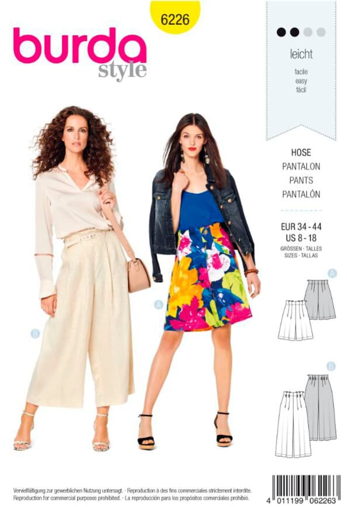 Schnittmuster, Bermudas Schnittmuster burda 669700125048 Bild Nr. 1