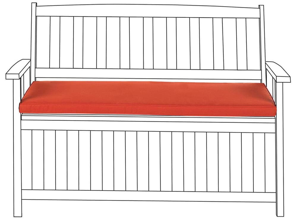 Auflage für Gartenbank SOVANA rot 45 x 108 x 5 cm Polsterauflage Beliani 753827000000 Bild Nr. 1