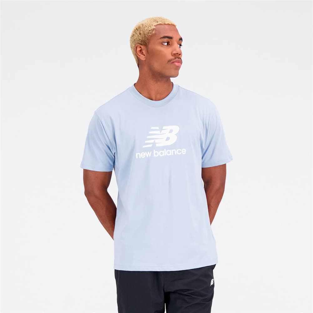Essentials Stacked Logo T-Shirt T-Shirt New Balance 469539800641 Taglie XL Colore blu chiaro N. figura 1