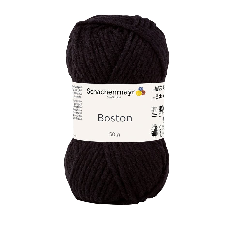 Wolle Boston Wolle Schachenmayr 667089800055 Farbe Schwarz Grösse L: 15.0 cm x B: 8.0 cm x H: 8.0 cm Bild Nr. 1