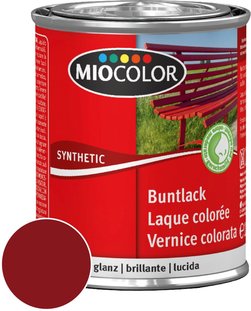 Synthetic Buntlack glanz Weinrot 750 ml Synthetic Buntlack Miocolor 661434400000 Farbe Weinrot Inhalt 750.0 ml Bild Nr. 1