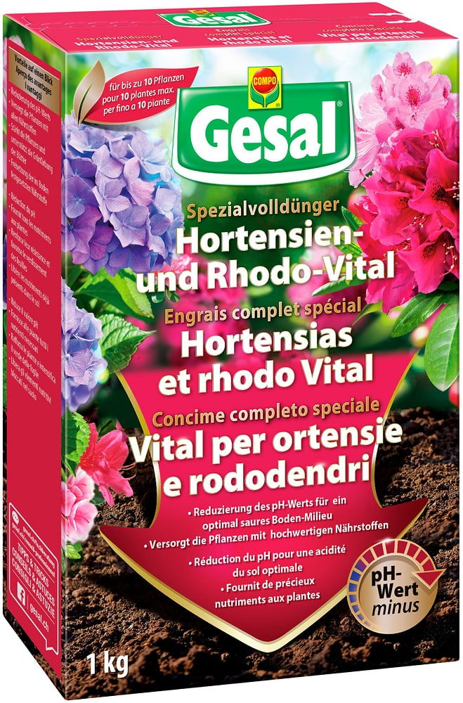 Vital per ortensie e rododendri, 1 kg Fertilizzante solido Compo Gesal 658240100000 N. figura 1