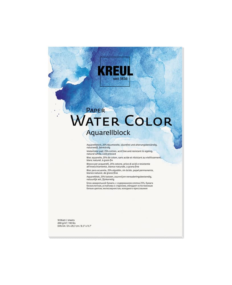KREUL Paper Water Color 10 Blatt 200 g/m²  DIN A4 Papier C.Kreul 667180900000 Bild Nr. 1