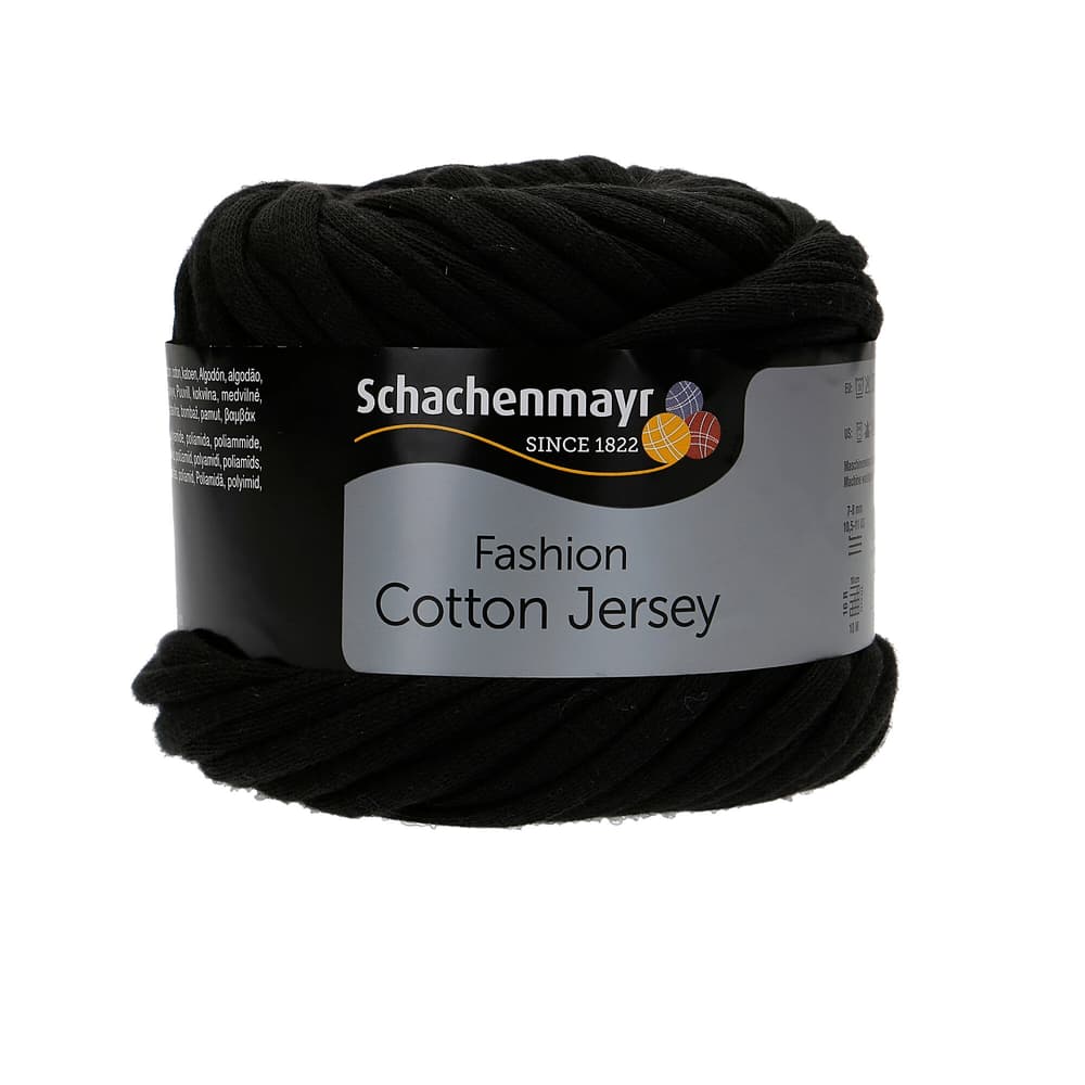 Wolle Cotton Jersey Wolle Schachenmayr 667089200090 Farbe Schwarz Grösse L: 9.0 cm x B: 6.0 cm x H: 9.0 cm Bild Nr. 1