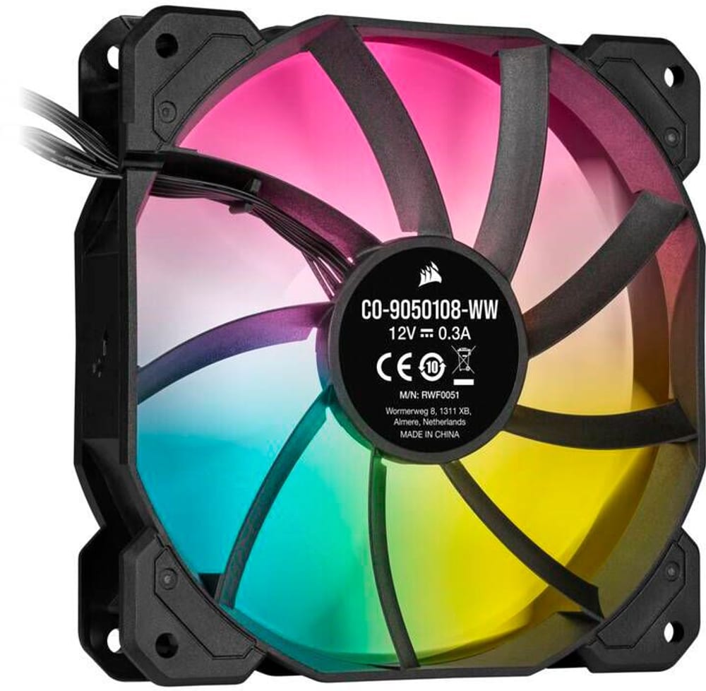SP120 RGB ELITE, 120mm RGB LED Fan with AirGuide Ventilateur pour PC Corsair 785302414077 Photo no. 1