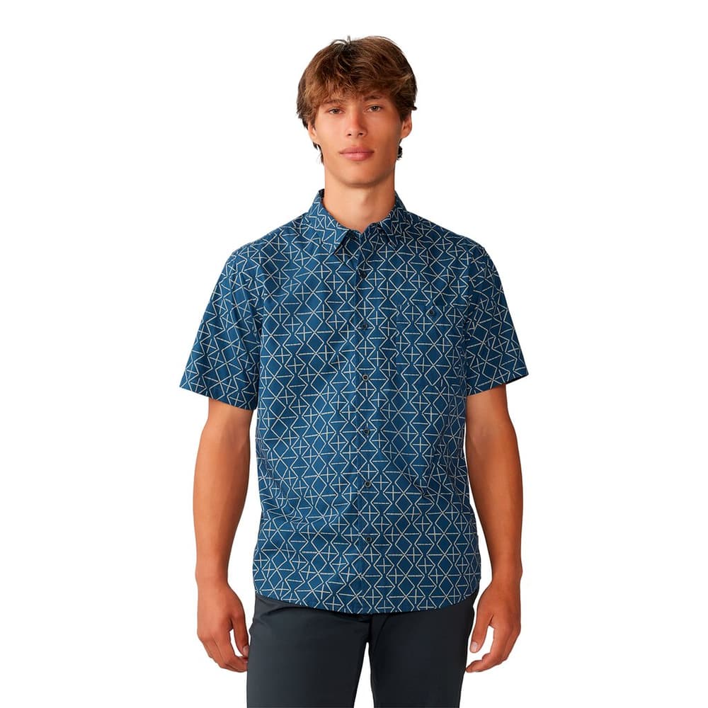 M Big Cottonwood SS Shirt Camicia MOUNTAIN HARDWEAR 474115000540 Taglie L Colore blu N. figura 1