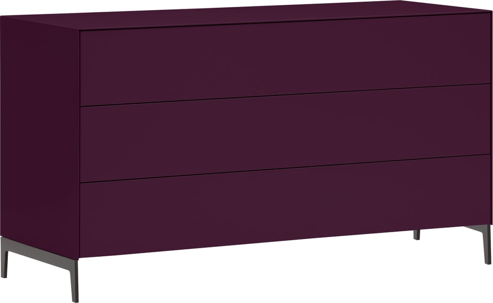 LUX Kommode 400842800000 Grösse B: 120.0 cm x T: 46.0 cm x H: 68.0 cm Farbe Aubergine Bild Nr. 1