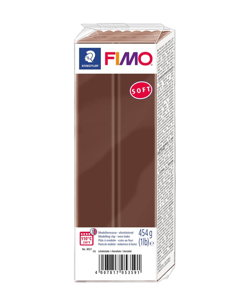 Soft Fimo Soft grande, cioccolata Plastilina Fimo 666899800000 N. figura 1