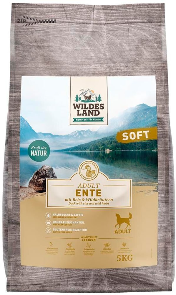 Dog Adult Soft Ente & Reis Trockenfutter Wildes Land 785300193816 Bild Nr. 1