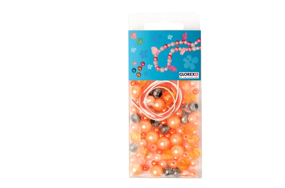 Kit de perles orange assortis Perles artisanales 608112700000 Photo no. 1