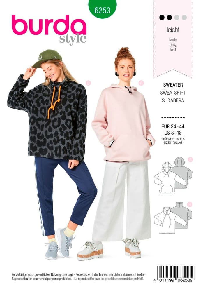 Schnittmuster, Sweater Schnittmuster burda 669700125058 Bild Nr. 1