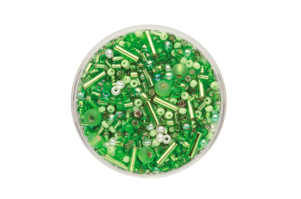 Mix perline Rocailles verde ch 17g Perline artigianali 608138800000 N. figura 1