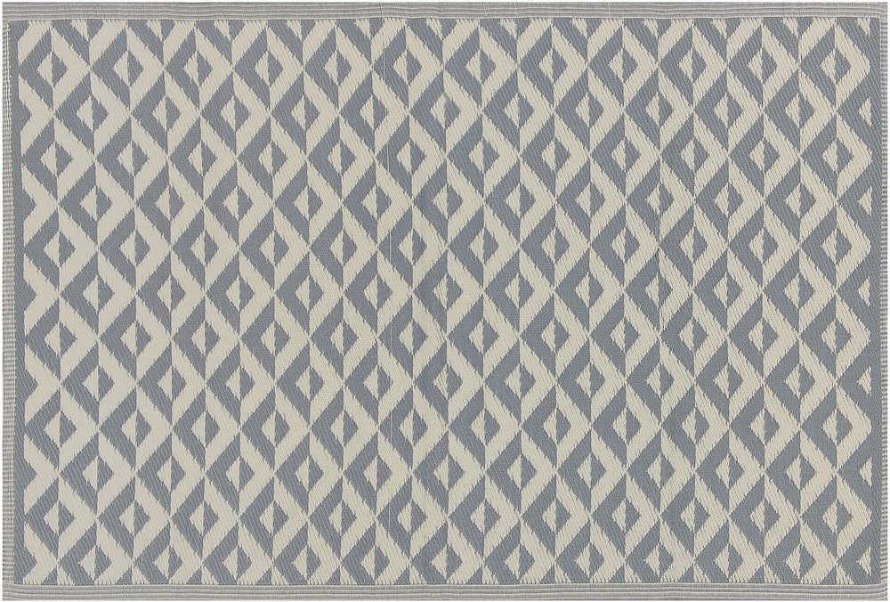 Tappeto da esterno grigio con motivo geometrico 120 x 180 cm BIHAR Tappeto per esterni Beliani 759196200000 N. figura 1