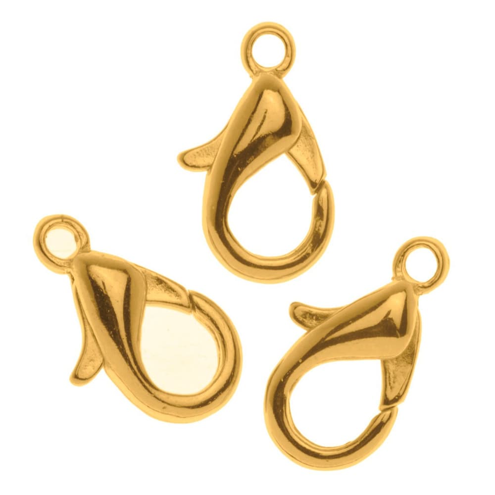 Chiusura moschettone 15mm color oro 4pz Chiusura di gioielli 608121800000 N. figura 1