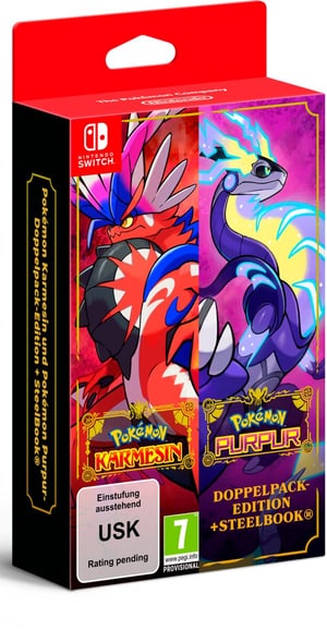 NSW - Pokémon Karmesin und Pokémon Purpur - Doppelpack-Edition + SteelBook