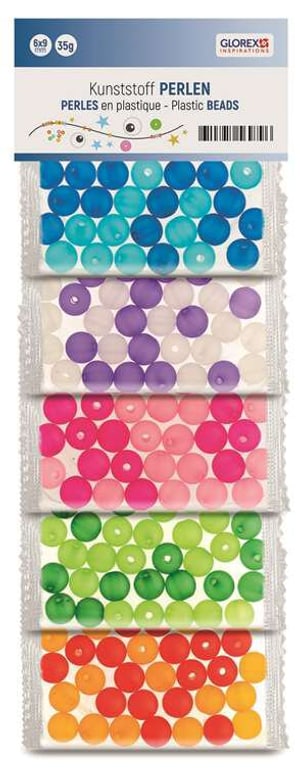 Perline di plastica, ghiaccio, 8mm, 5 colori, 50g