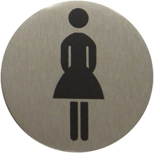 Placca porta WC donne