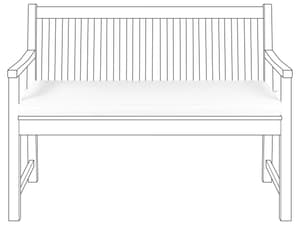 Auflage für Gartenbank VIVARA cremeweiss 112 x 54 x 5 cm