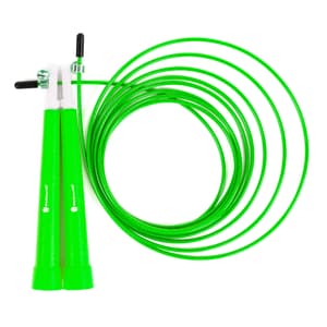 Corda per saltare in plastica 180cm regolabile + borsa | Verde