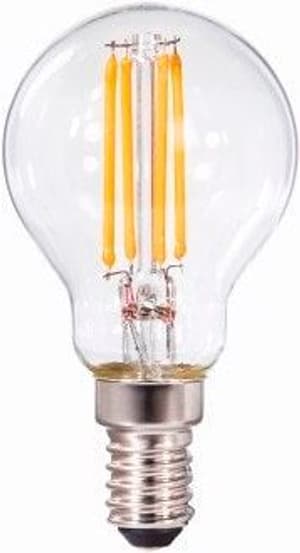 LED-Filament, E14, 470lm ersetzt 40W, Tropfenlampe, Warmweiß, klar, dimmbar