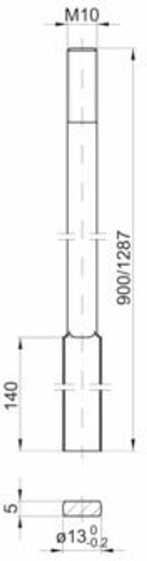 Bacchette rotonde PLANET per catenaccio d'incassare a filo con leva MSL 1807