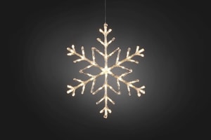 LED Fiocco di neve acrilico, bianco caldo